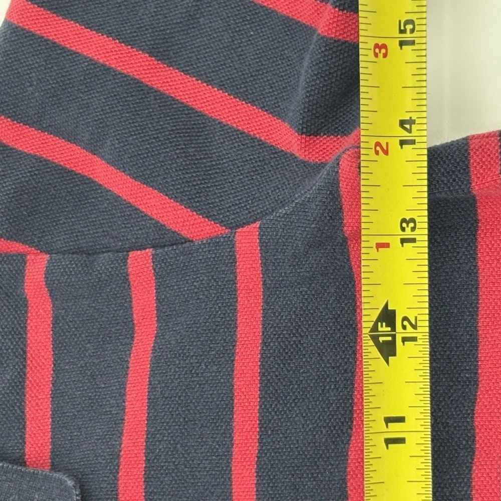 Polo Ralph Lauren boys size 7 Striped Short Sleeve Polo Shirt Navy Red Preppy